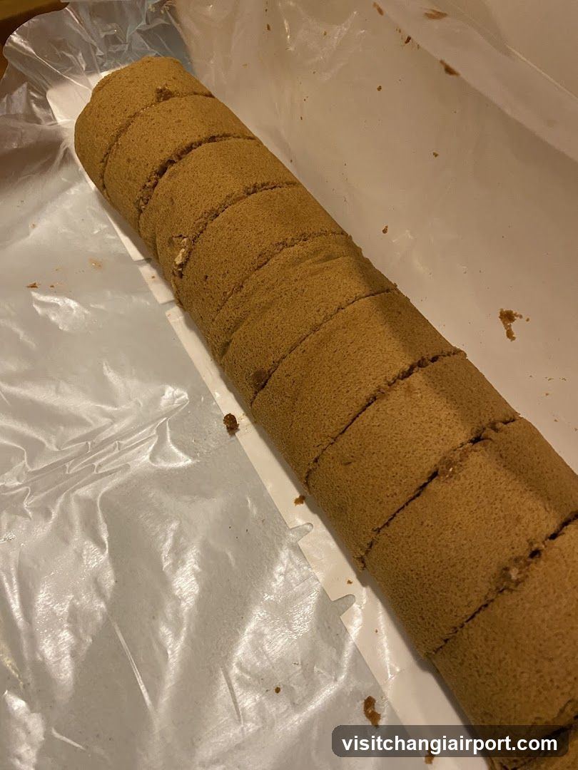 Sliced Brown Cake Roll