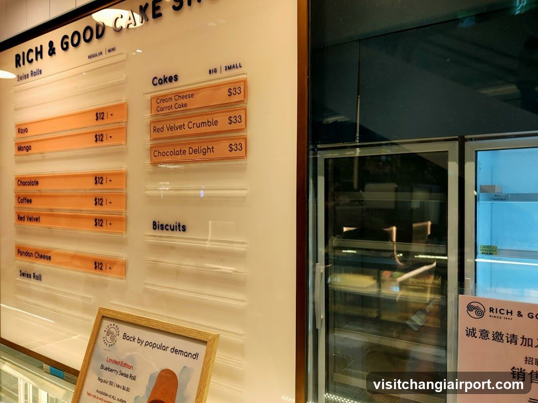 Rich & Good Cake Shop Menu Board