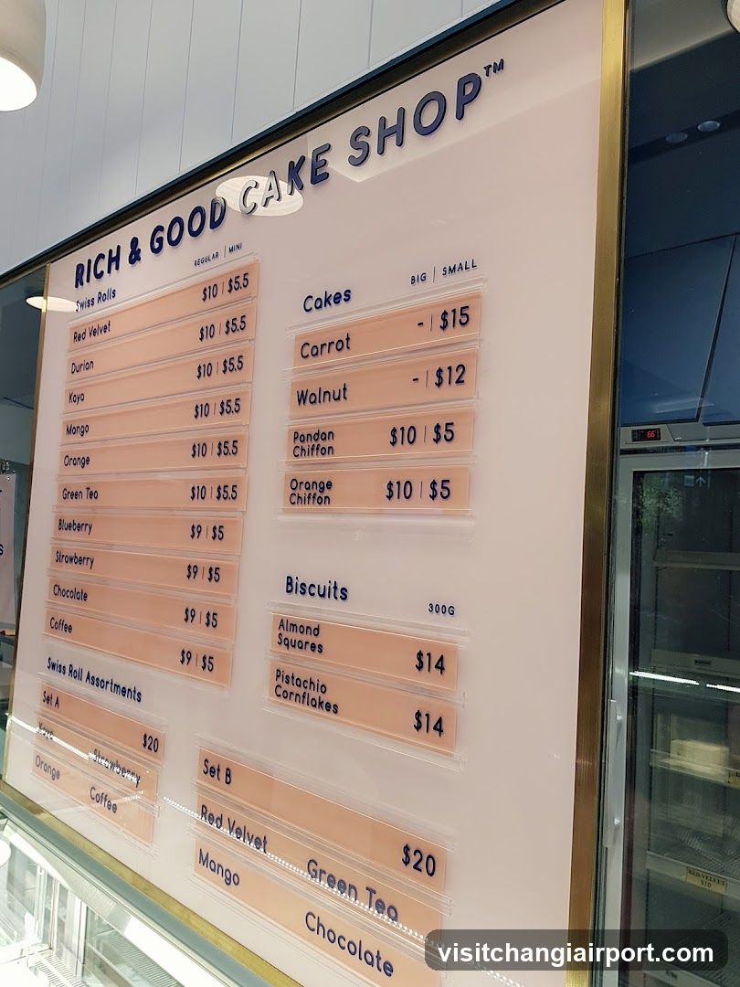 Rich & Good Cake Shop Menu Board