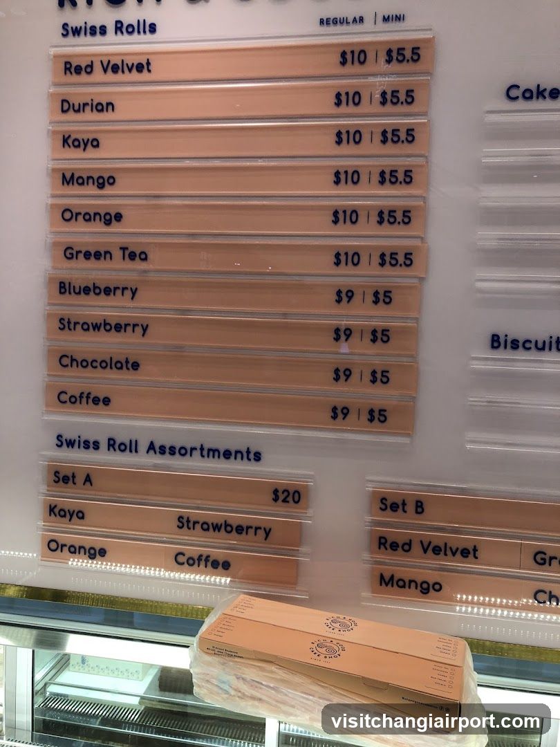 Swiss Rolls Menu Board