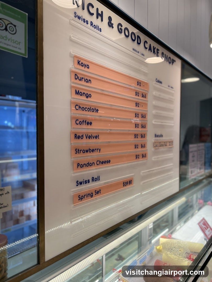 Rich & Good Cake Shop Menu Board
