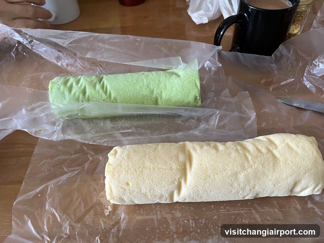 Roll Cake on Table