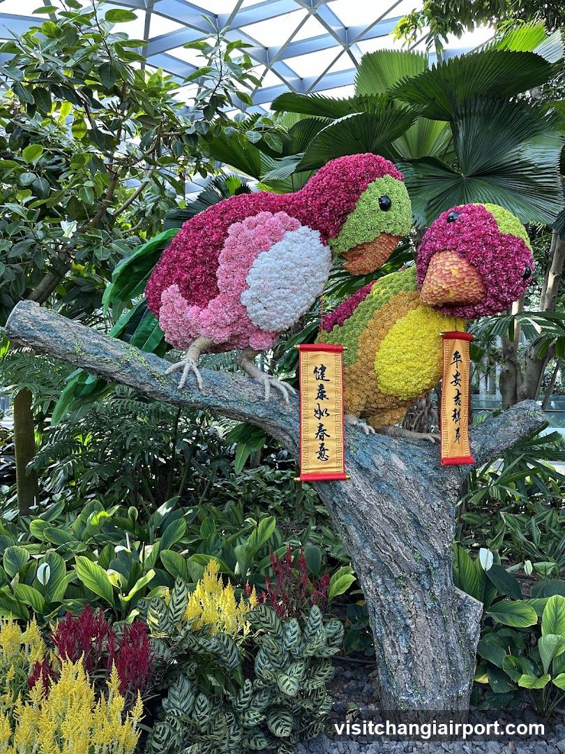 Flower Sculpture of Birds on Branch