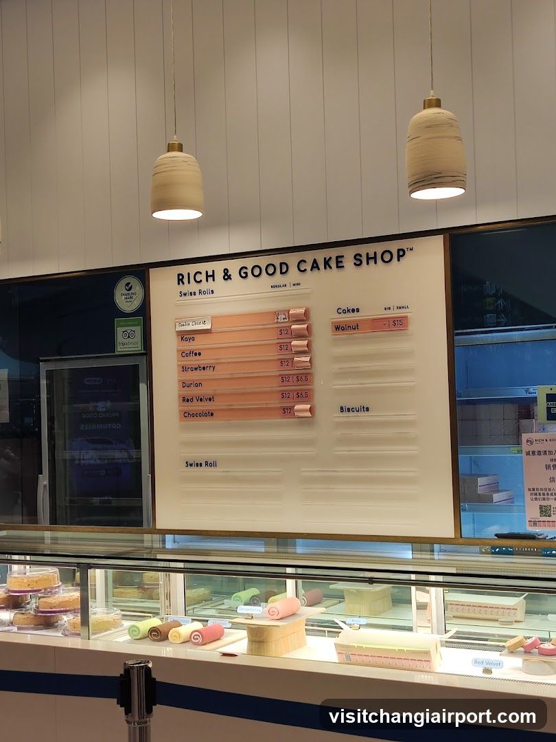 Rich & Good Cake Shop Menu Board
