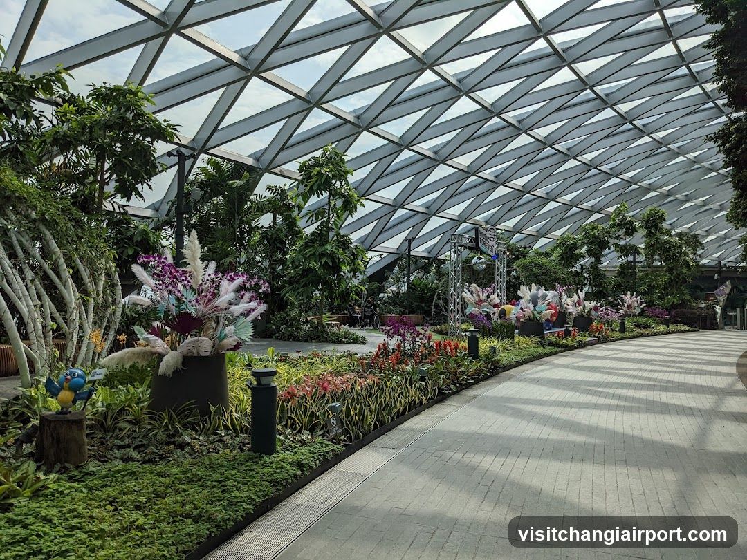 Flower Garden Under Glass Dome