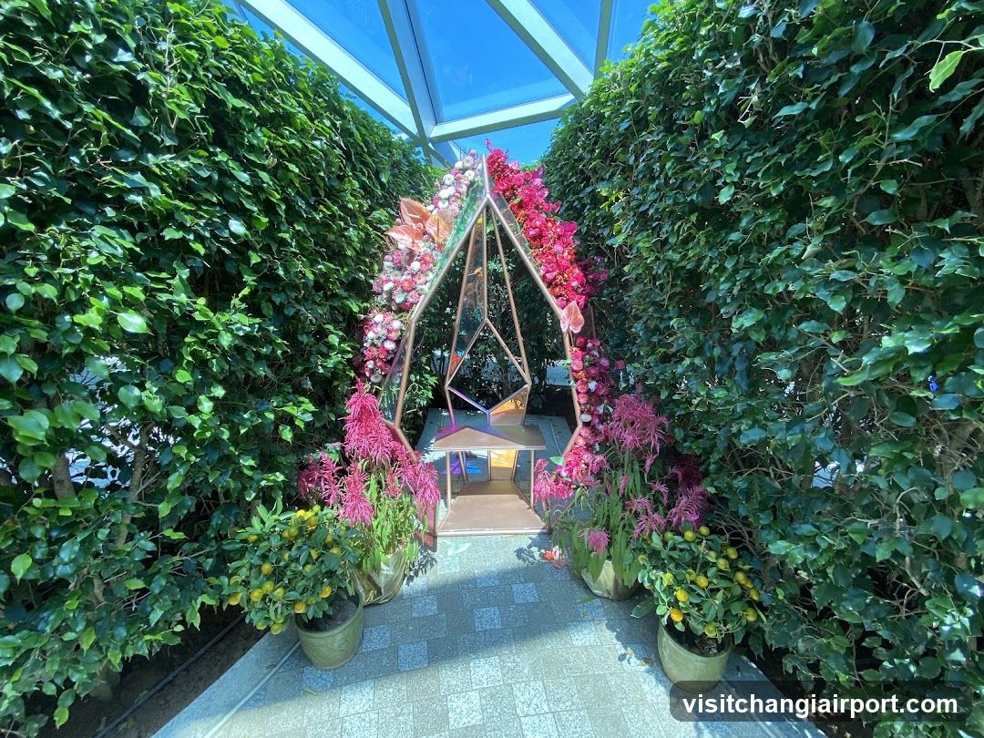 Floral Archway in Garden Setting