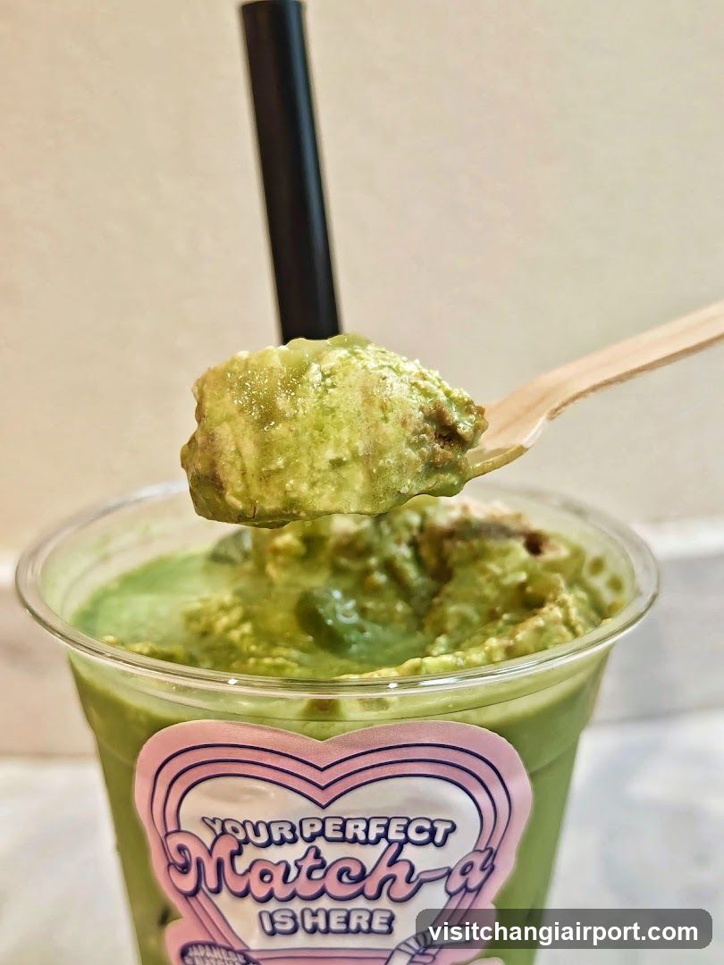 Match-flavored Drink with Spoonful