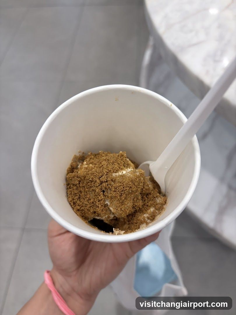 Beverage with Crumble Topping