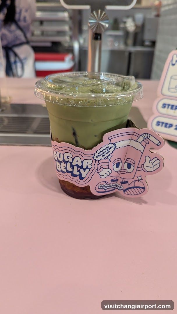 Matcha Drink with Sugar Belly Sticker