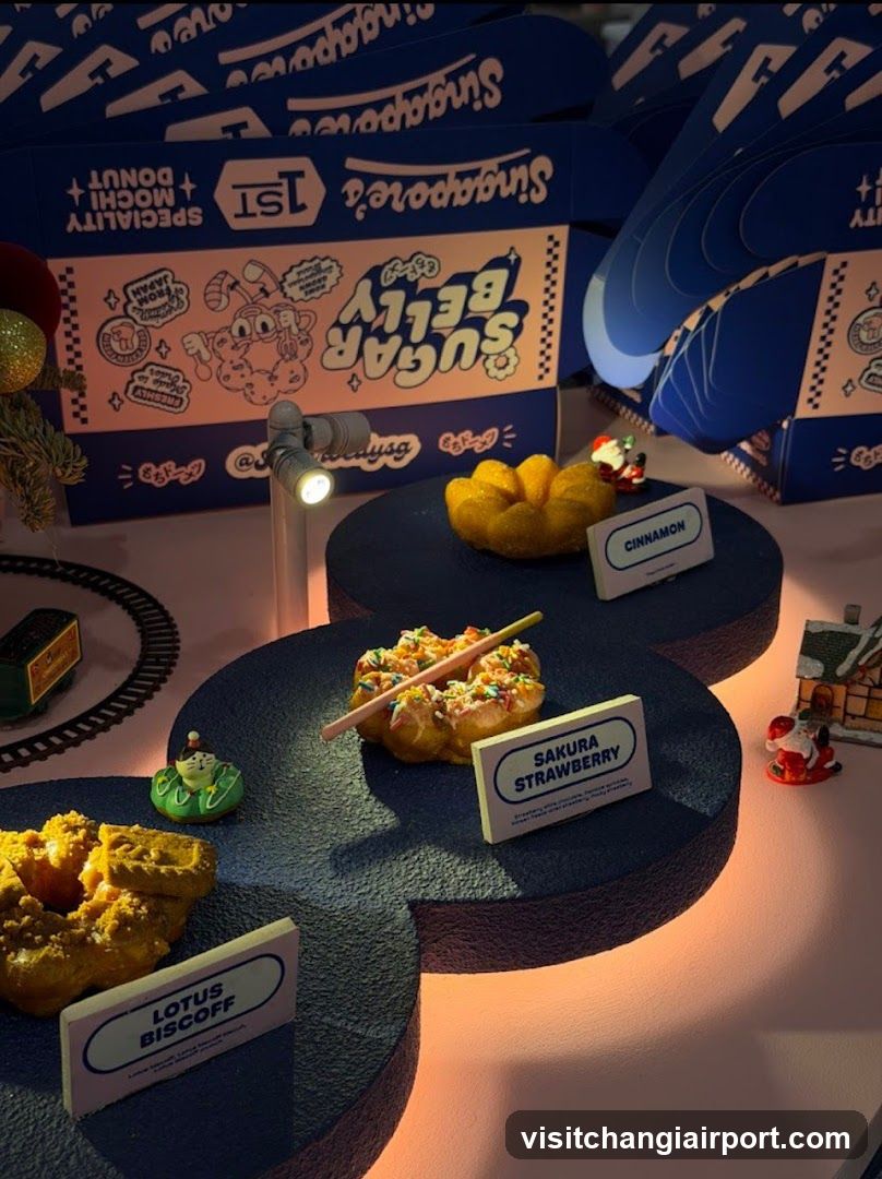 Singapore's Sugar Belly Donut Display