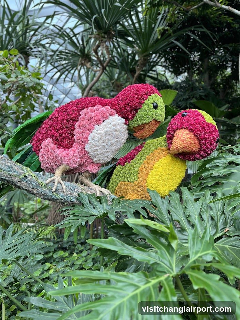 Flower Sculpture of Birds
