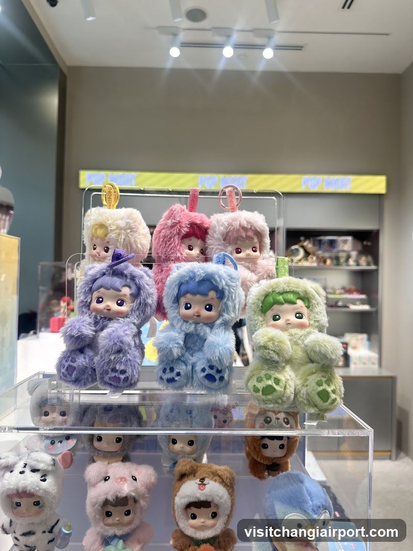 Pop Mart plush toy display
