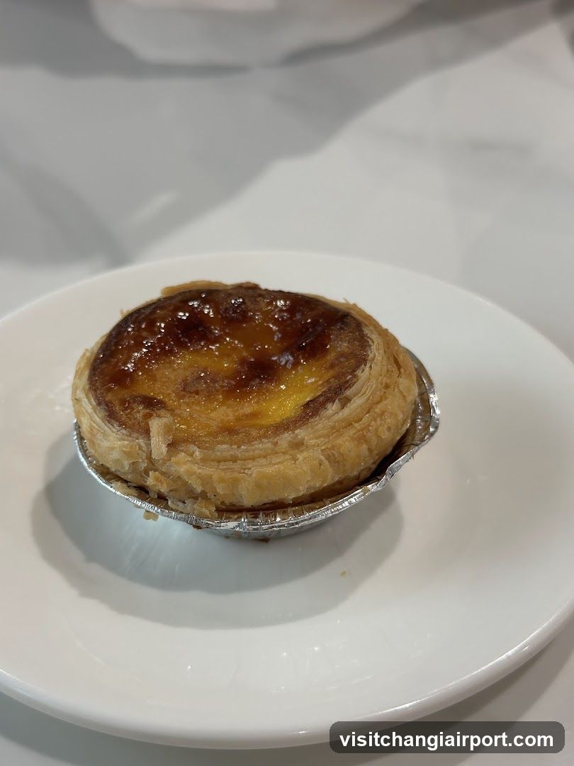 Egg Tart on White Plate