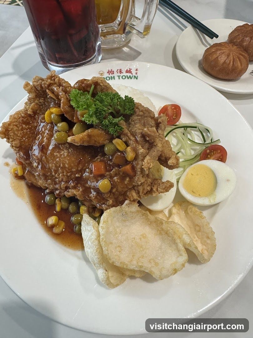 Fried Chicken Dish with Side Items