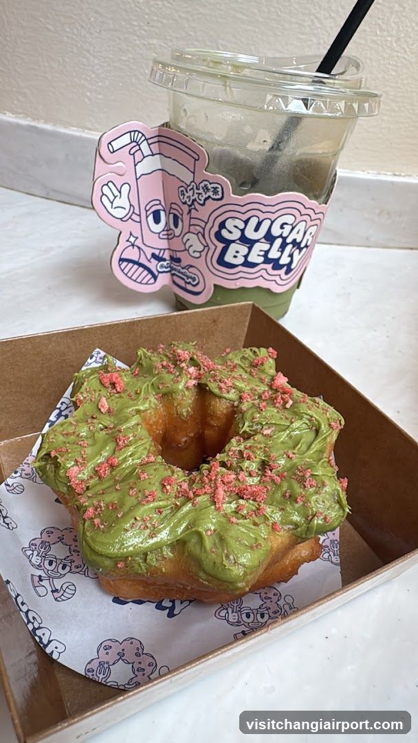 Matcha Donut and Drink