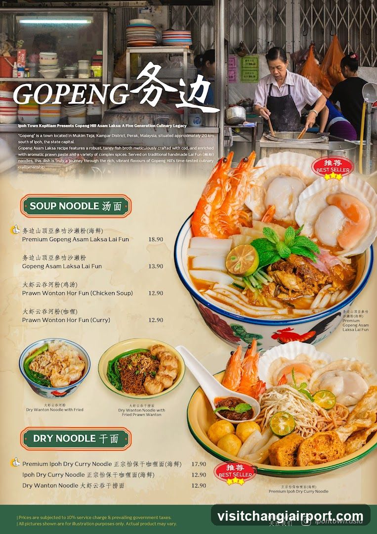 Gopeng Asam Laksa Menu