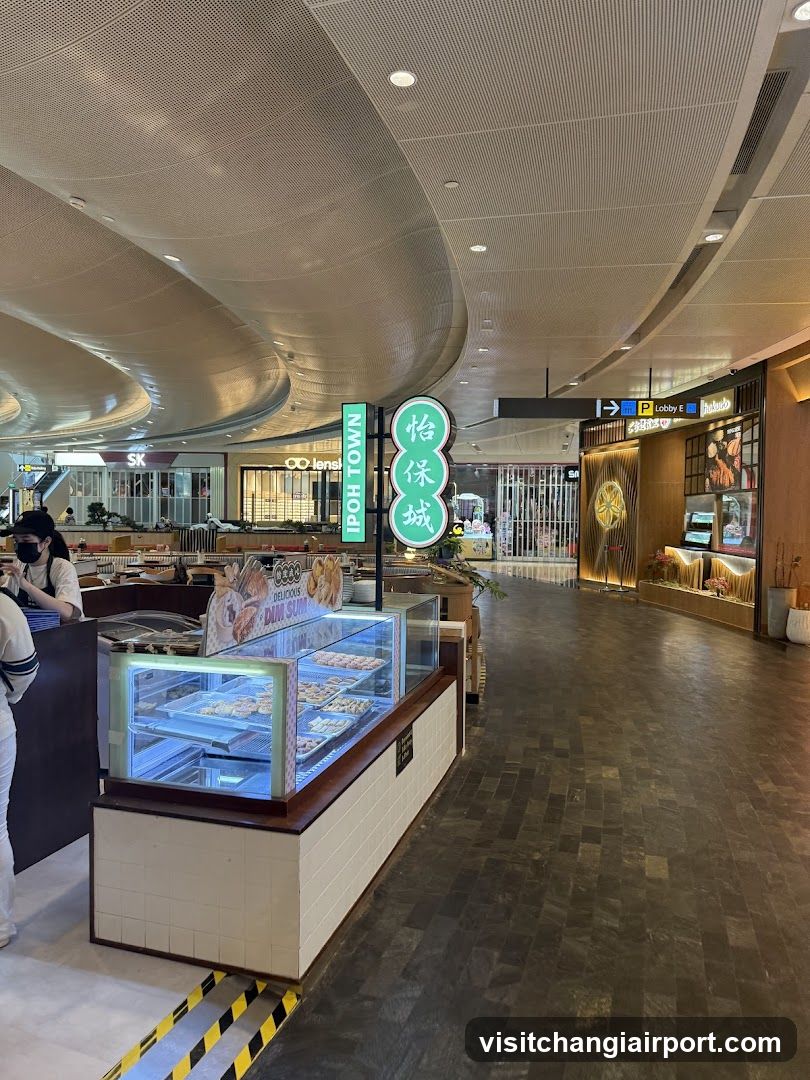 Food Court Interior with Display Case