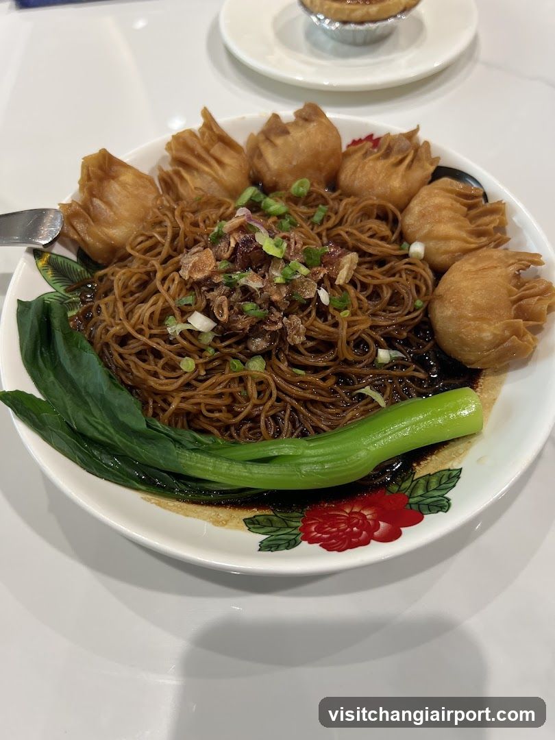 Noodle Dish with Dumplings