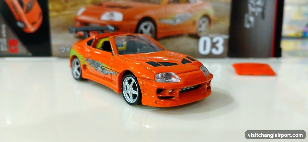 Orange Toy Car Display