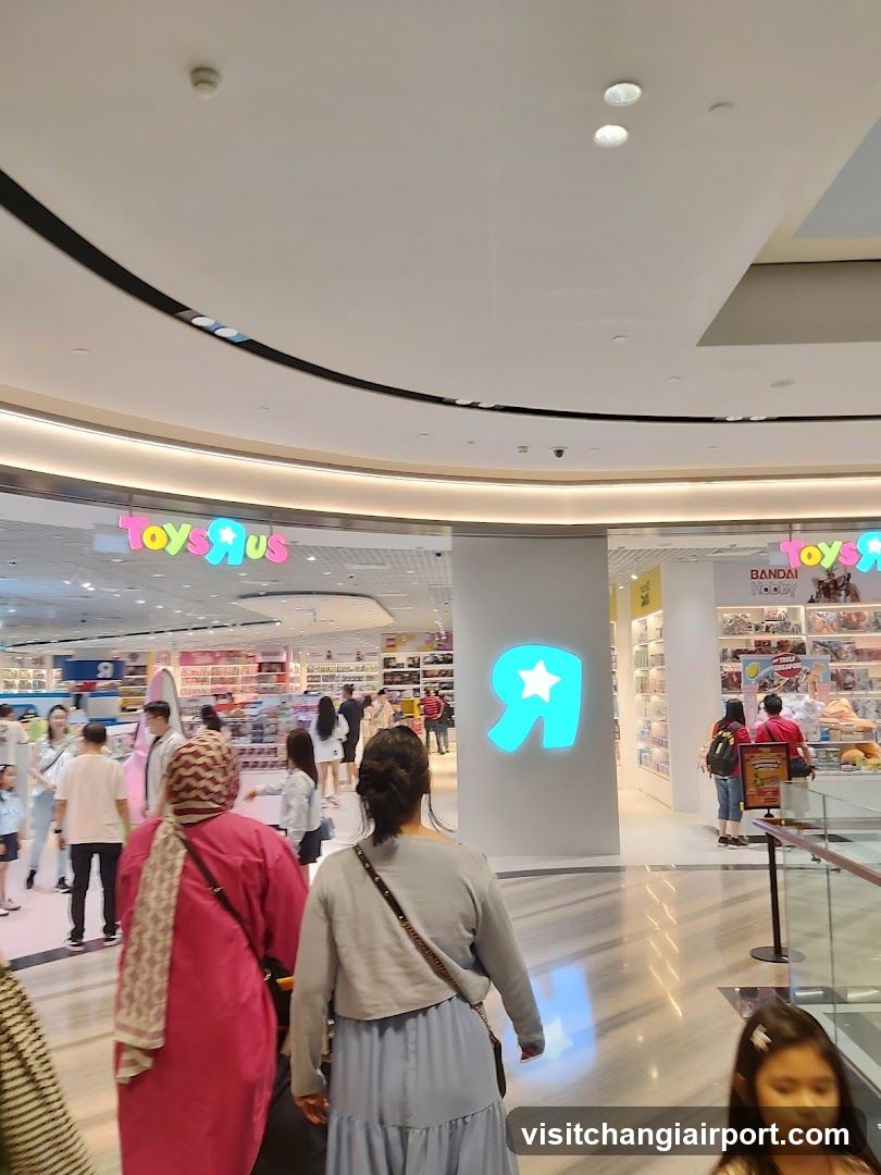 Shopping Mall Interior with Toys R Us Storefronts