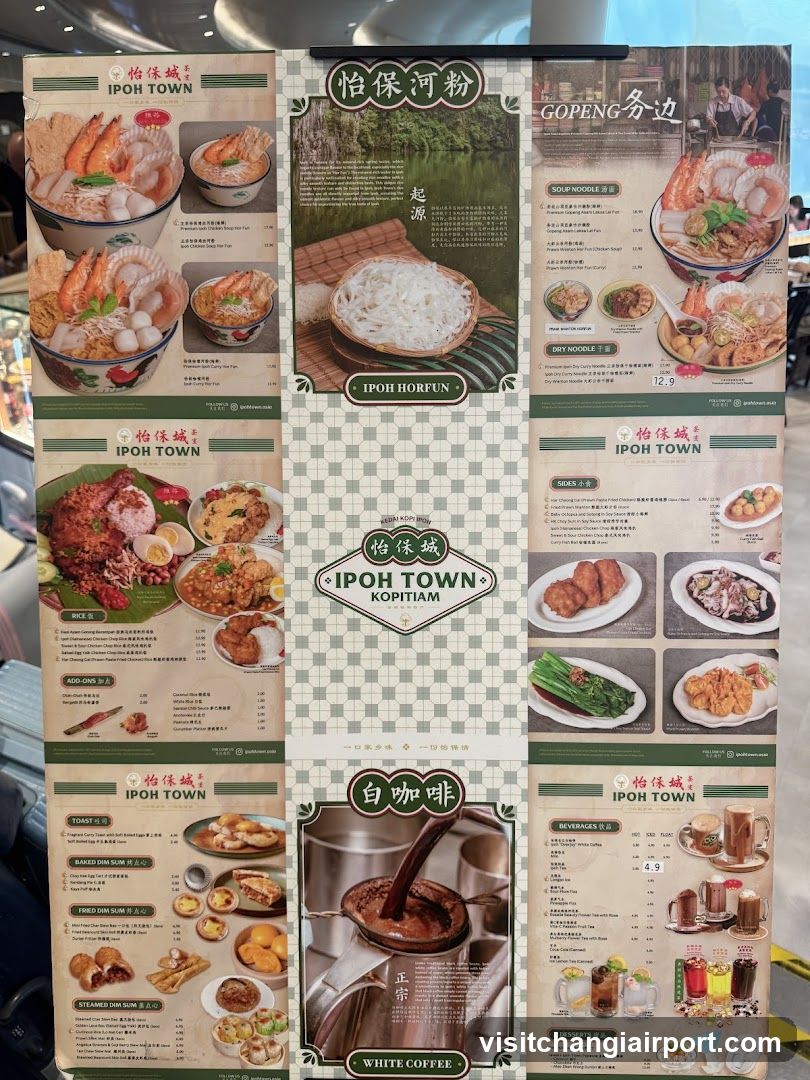 Ipoh Town Kopitiam Menu Board
