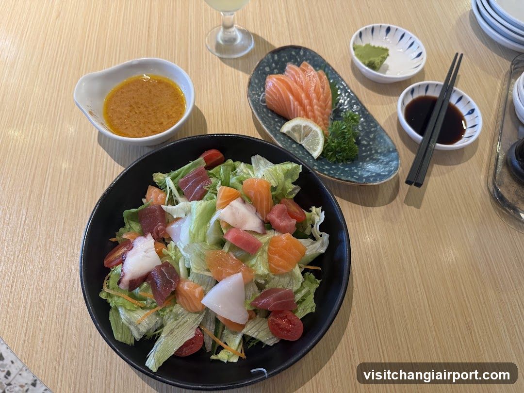 Sushi and Salad Meal