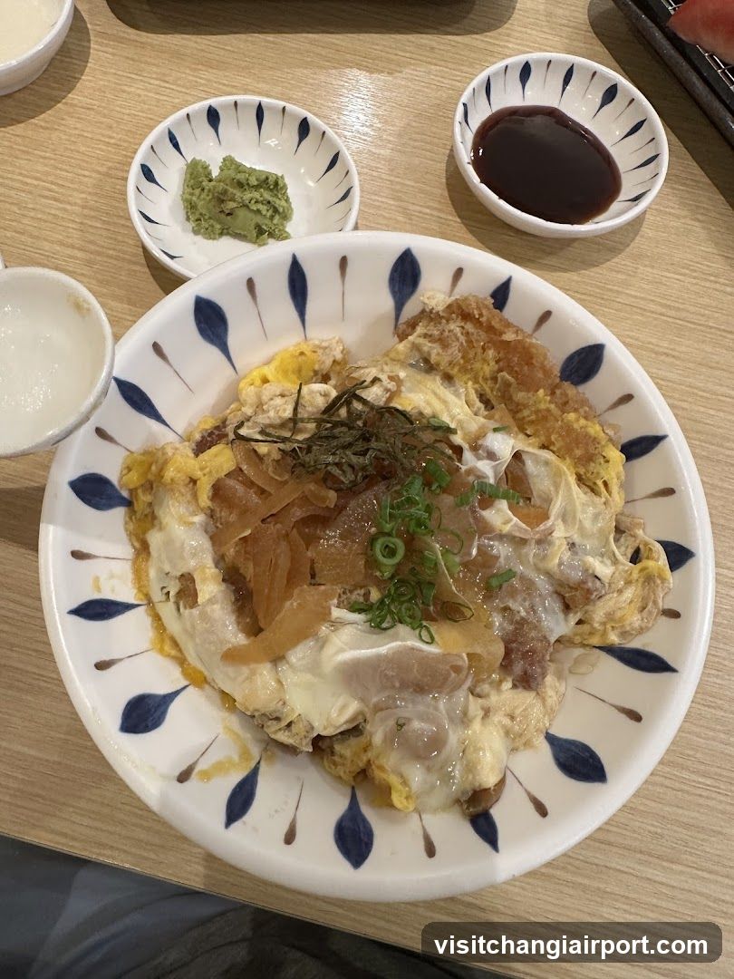 Omelette Rice Bowl with Condiments