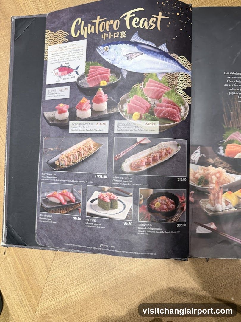 Chutoro Feast Menu