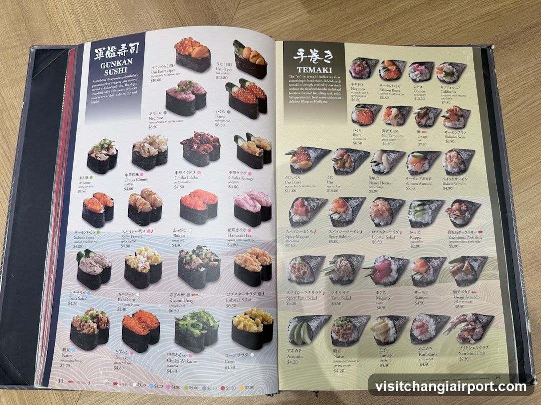 Sushi Menu