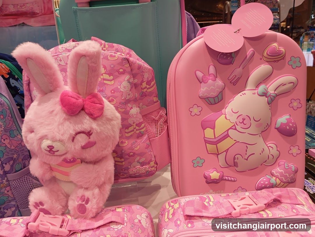 Pink Bunny School Supplies Display