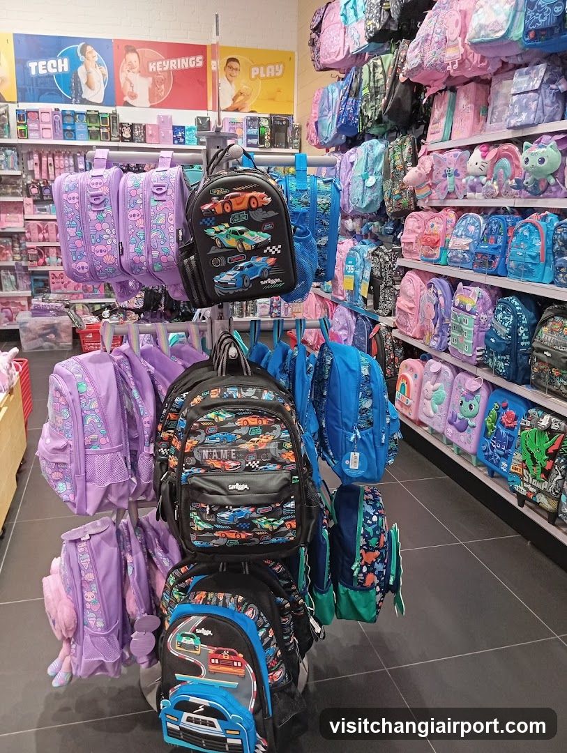 Backpack Display in Store