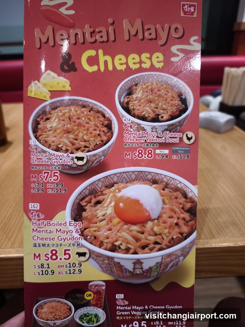 Mentai Mayo & Cheese Menu Board