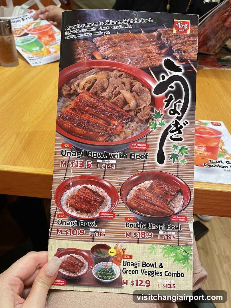 Unagi Bowl Menu