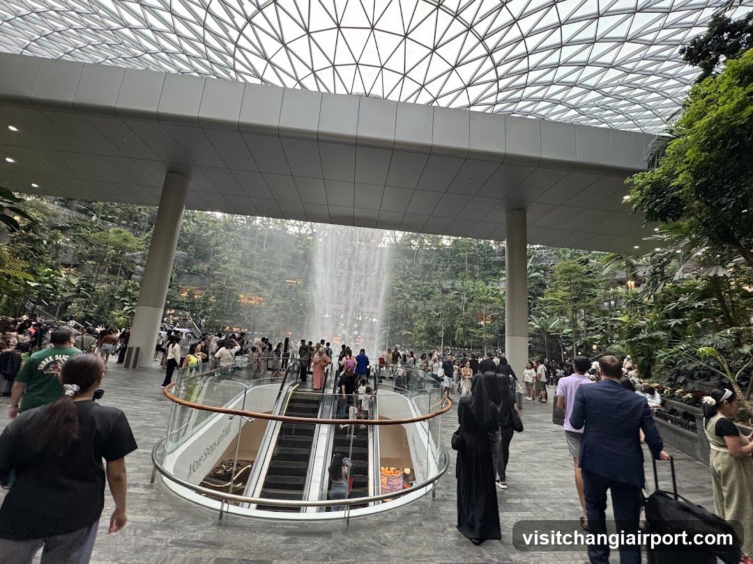 Indoor Garden with Escalator and Fountain