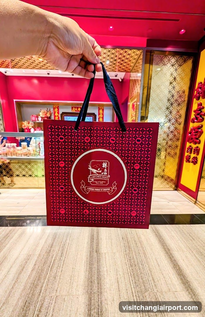 Red Gift Bag with Traditional Design
