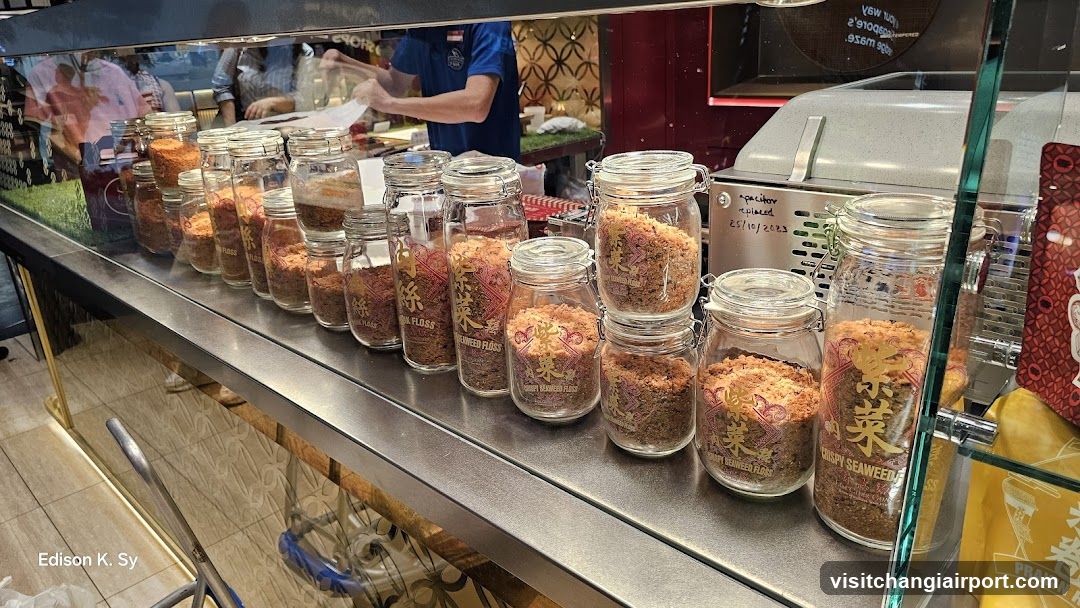 Jars of Dried Seafood Display