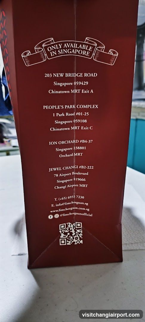 Red Packaging Box with Store Locations