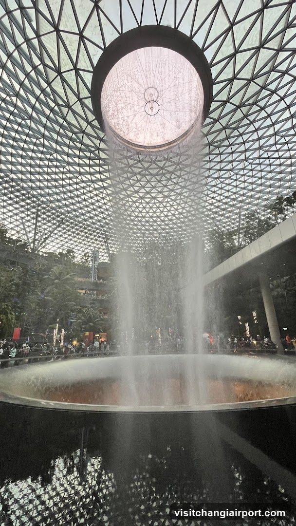 Waterfall in a modern atrium