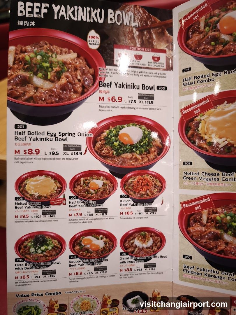 Beef Yakiniku Bowl Menu