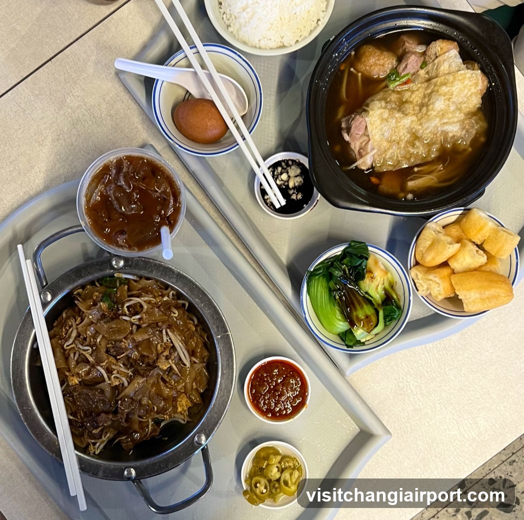 Food Tray with Various Dishes