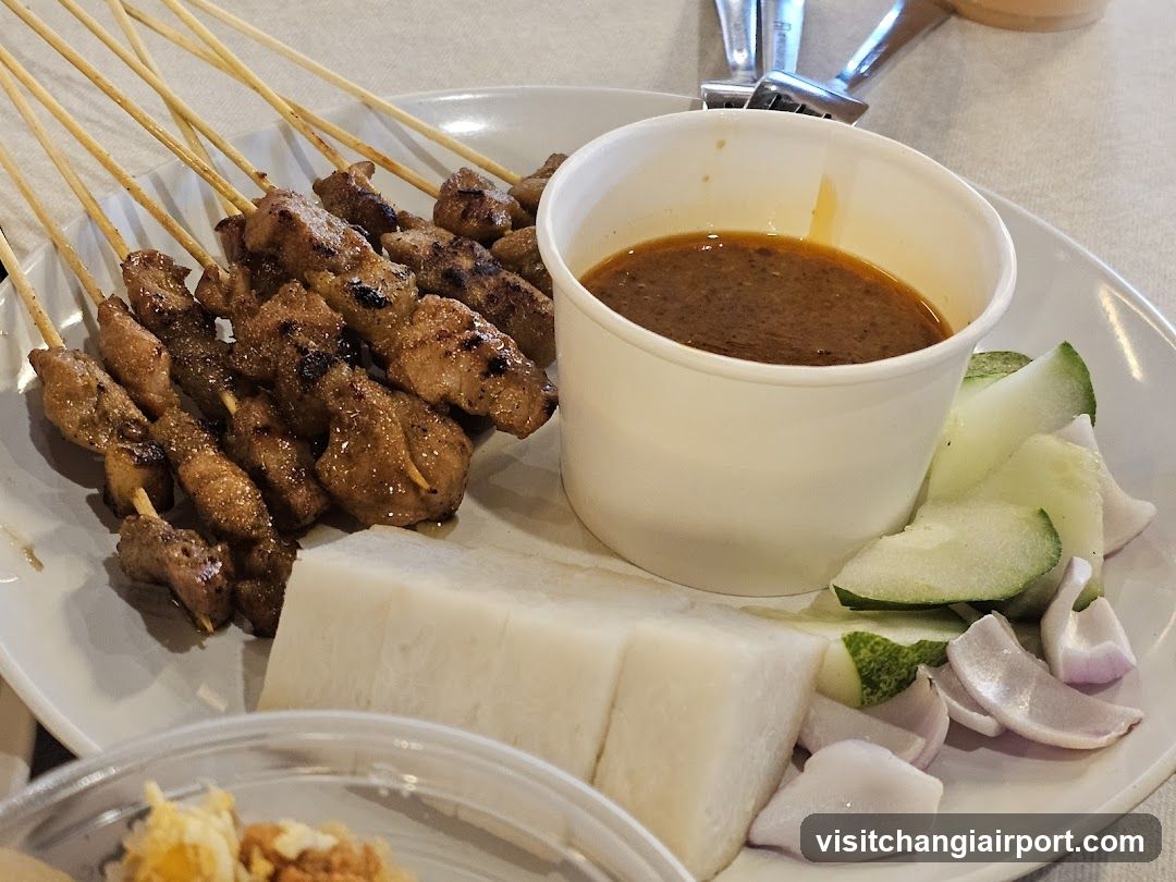 Grilled Satay Skewers with Side Dishes
