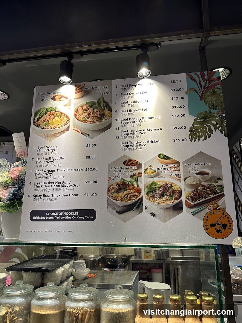 Beef Noodle Soup Menu Board