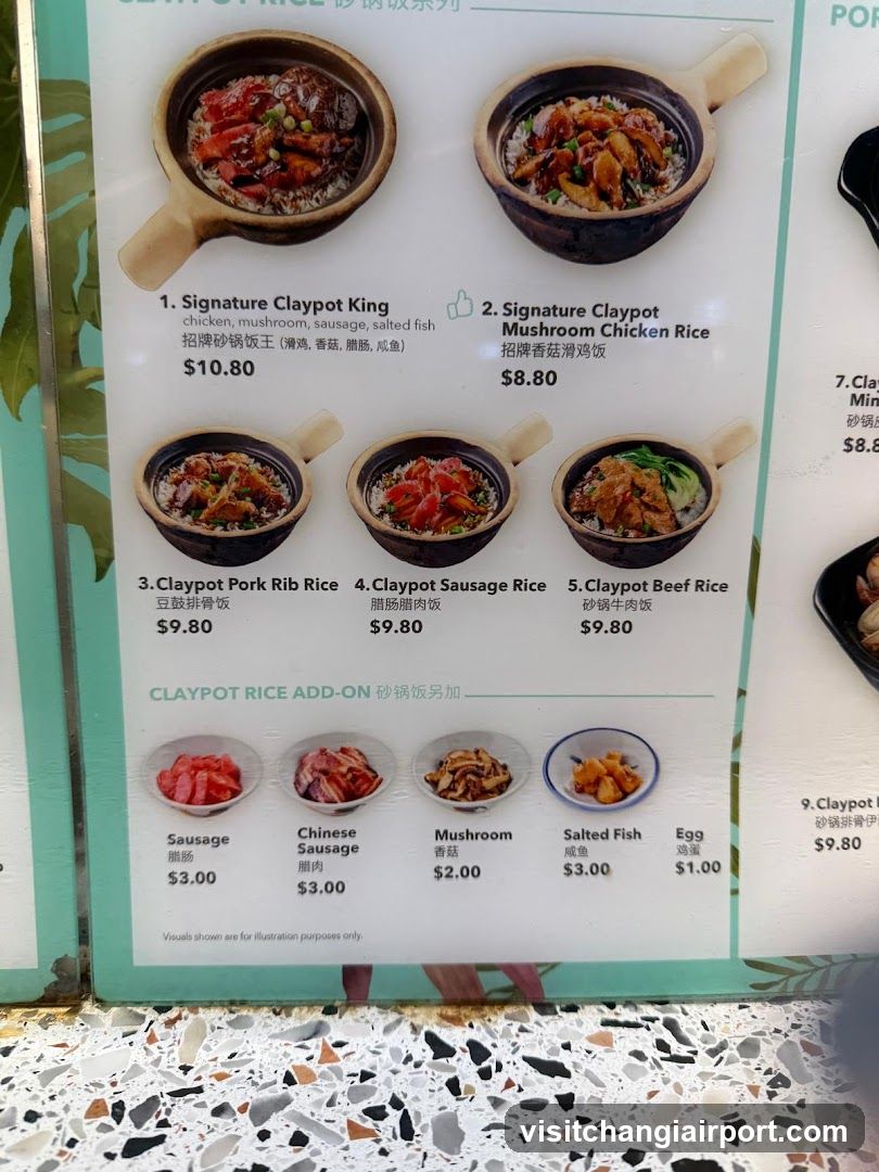 Claypot Rice Menu Board