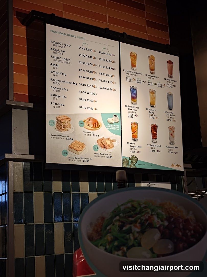 Traditional Drinks Menu Board