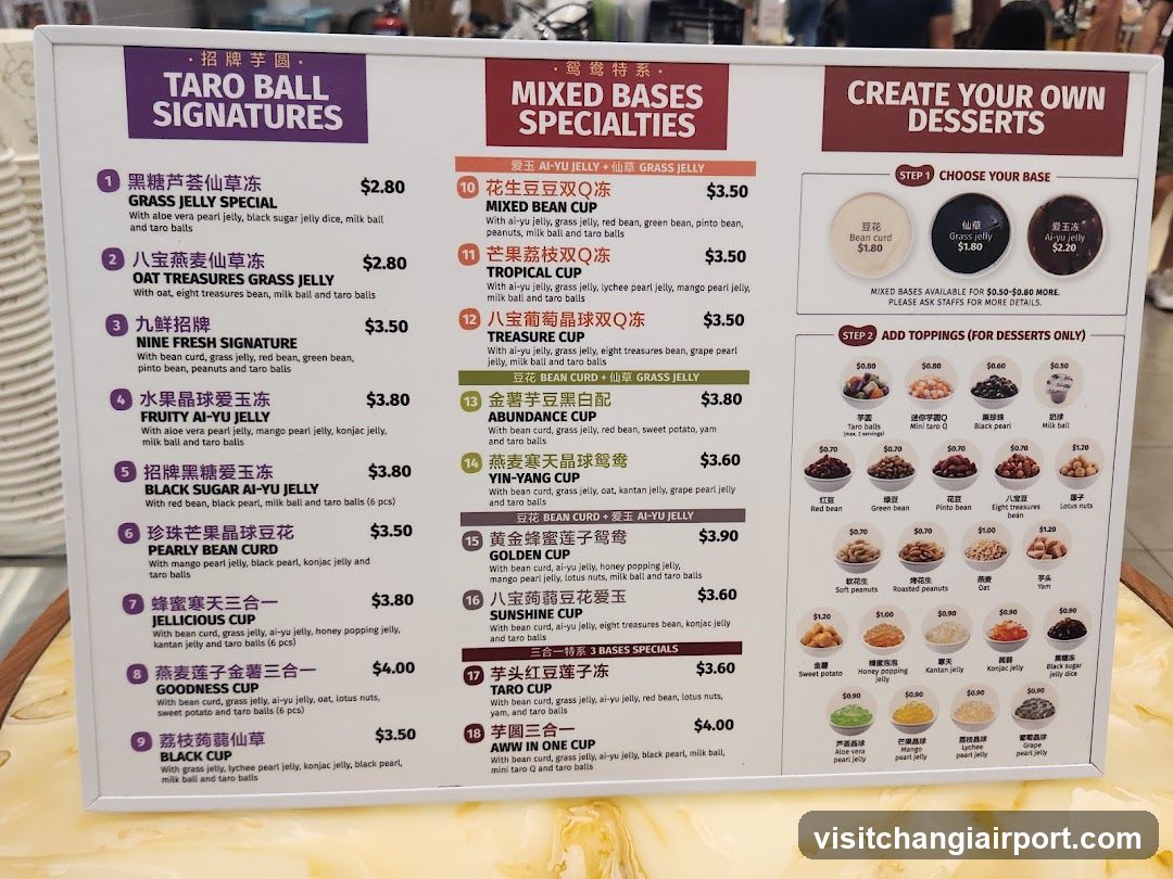 Taro Ball Menu Board