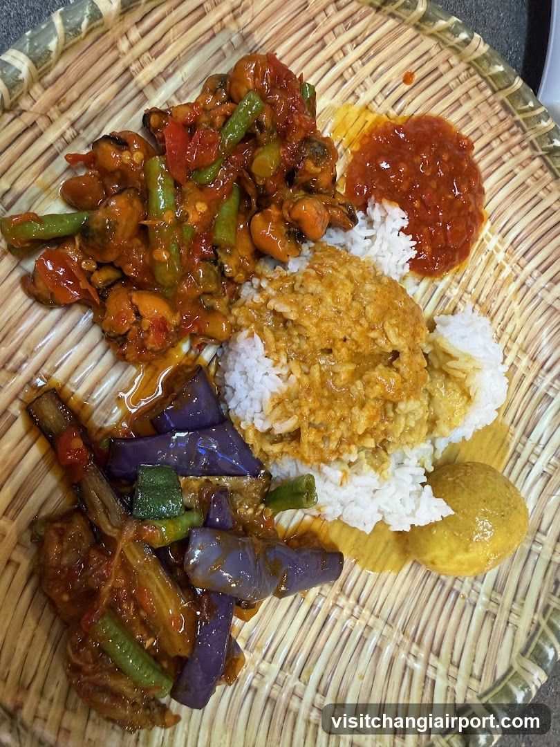 Bamboo Plate with Curry and Rice
