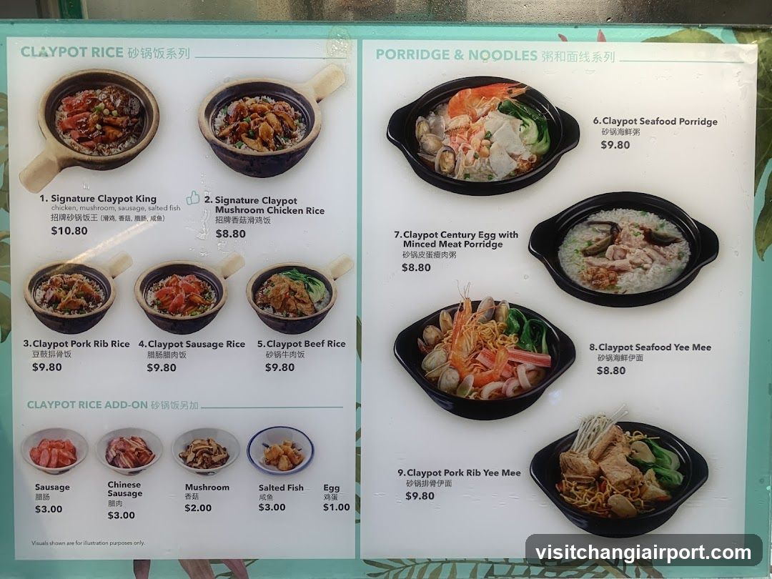Claypot Rice & Porridge Menu