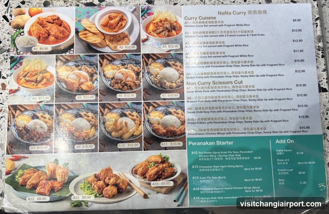 NaNa Curry Menu