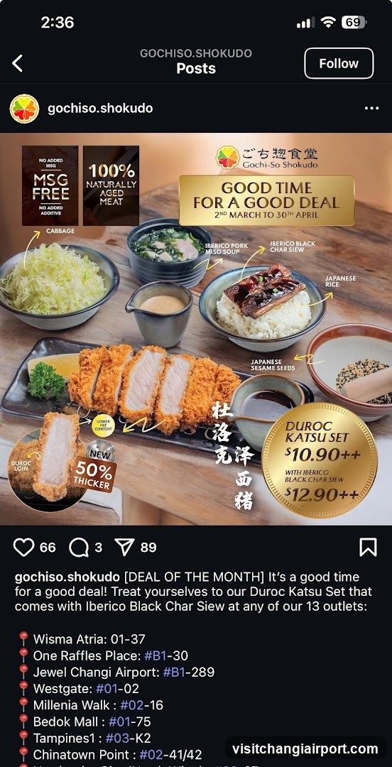 Gochiso Shokudo Social Media Post