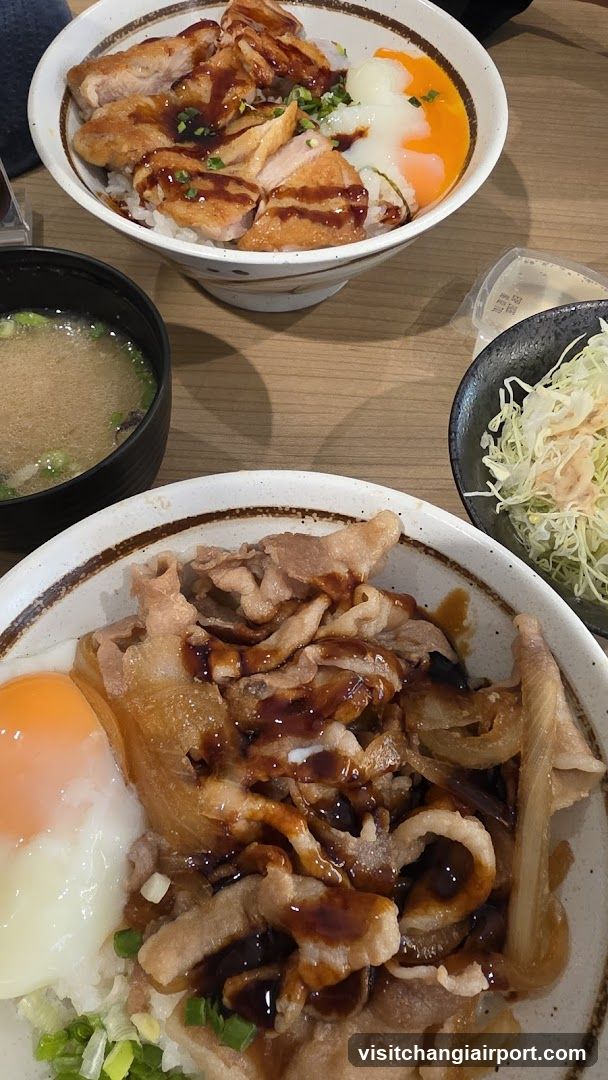 Japanese Rice Bowls and Side Dishes